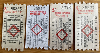 4 BRB [E] RED DIAMOND PAPER MACHINE PLATFORM TICKETS KINGS CROSS