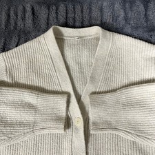 UNIQLO Kids Cream Ribbed Cardigan Sweater Size 140