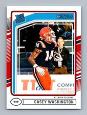 #392 2024 Donruss Rated Rookie BASE Casey Washington RC Falcons