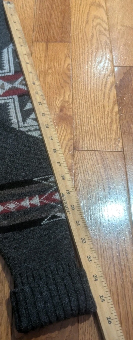 Pendleton Crossroads Gray & Red Buttoned Cardigan… - image 12