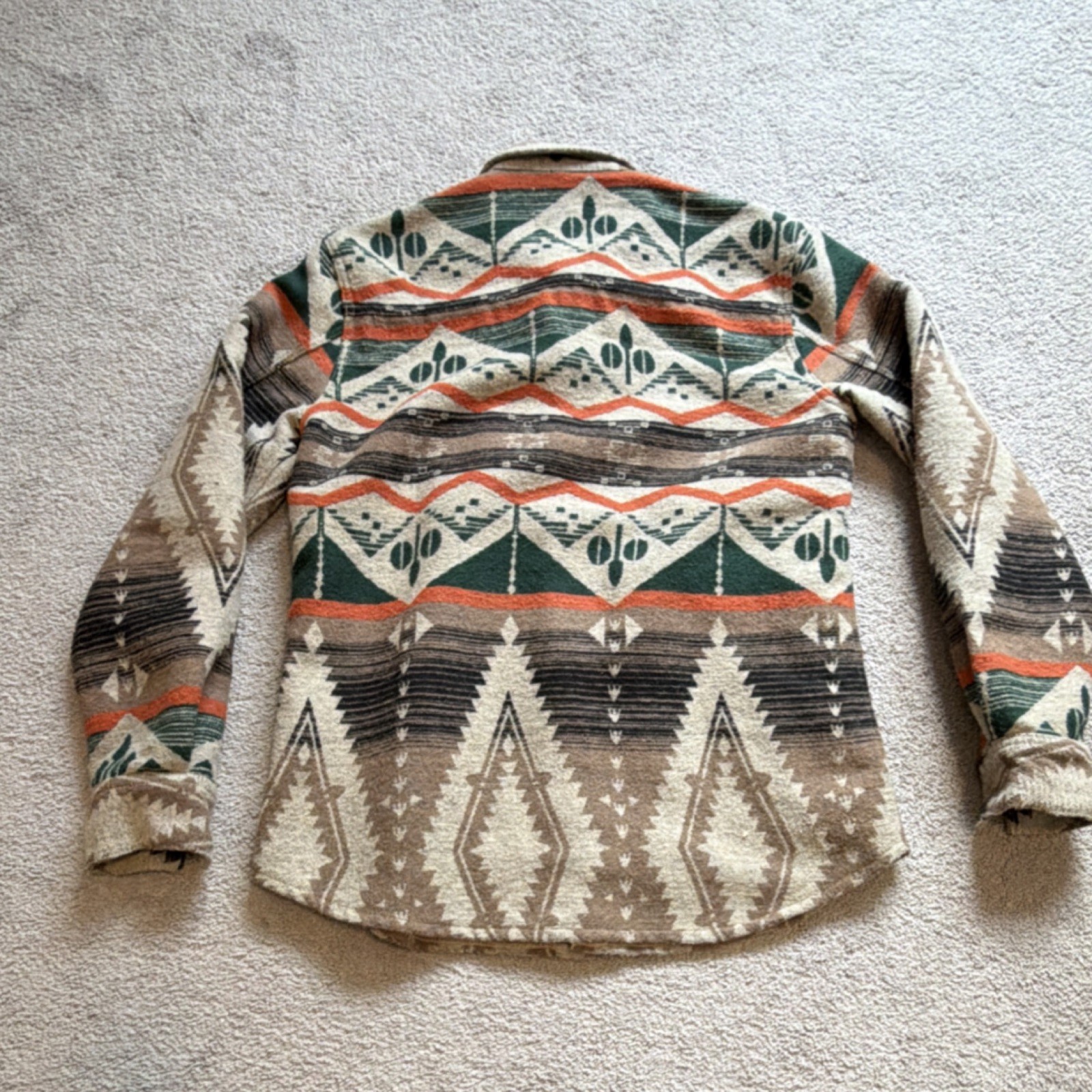 OURCASTE Geometric Pattern Flannel Button-Up Shir… - image 4