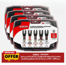 Diablo Universal Fit Wood and Metal Oscillating Blade Set (5-Piece) Kit = 4PK