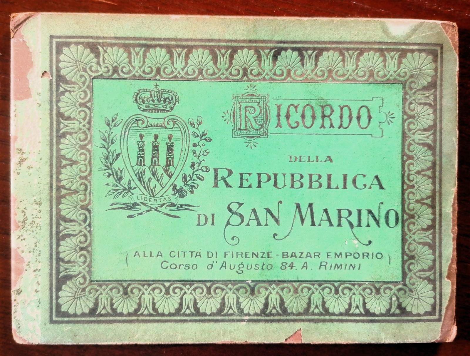 Album Ricordo SAN MARINO Fine '800 Leporello Sborgi Bologna FOTOTIPIE Difetti