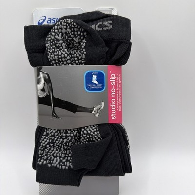 ASICS Grip Socks Knee High Compression Toeless Yoga Pilates Hospital PT