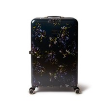Image of Ted Baker Midnight Bloom Large Suitcase 4 Wheel Luggage Travel Floral 122L