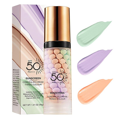 3 In 1Primer for Face Before Makeup,Sunscreen Isolation Cream, SPF 50, One Step