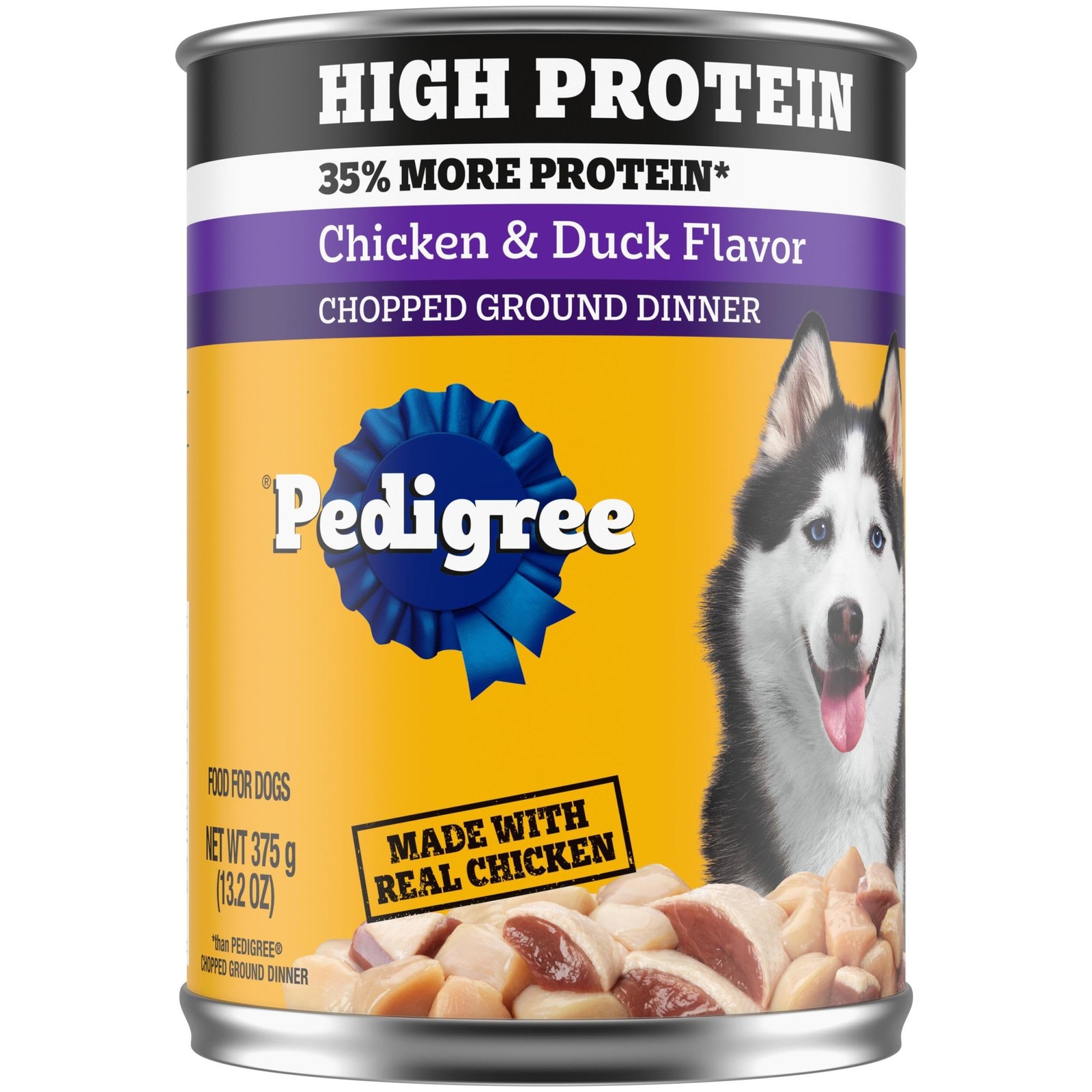 PEDIGREE High Protein Adult Canned Soft Wet Dog Food, Chopped Chicken & Duck