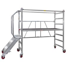 Jumbo® Aluminium- Gerüst Arbeits- Höhe 3m Falt- Klapp- Fahr- Roll- Gerüst Treppe