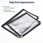 WeChef 30pcs Restaurant Menu Covers 8.5x11IN Book Style Cafe Bar 3 Page 6 View — photo 4