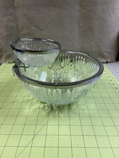 MCM Chip & Dip Serving Dish, Glass, 3 Piece Set, VGC