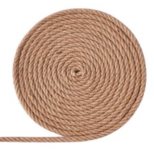 XINSHUNCAN 6mm Jute Rope,30 M/100 Feet 4-Strand Natural Thick Strong Hemp Rop...