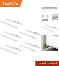 Durable 300mm White Alloy Steel Drawer Slides - 5 Pack with Smooth Rollers