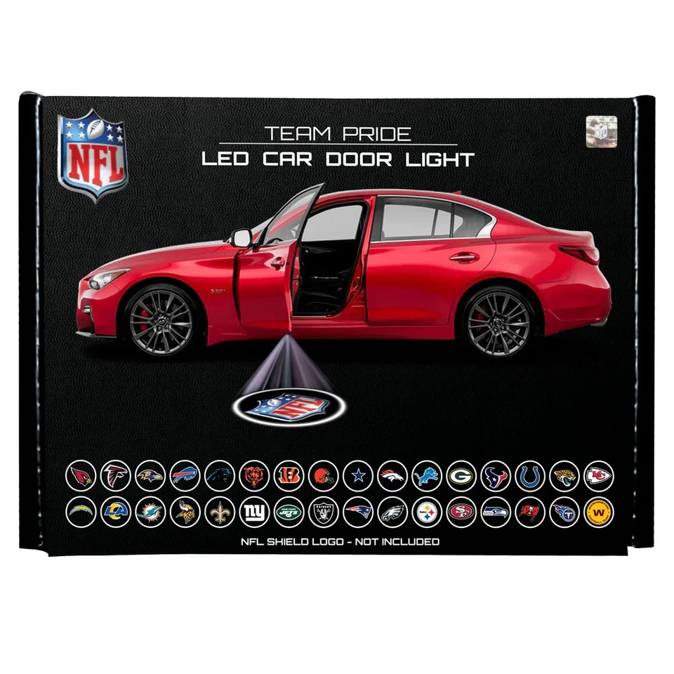 SPORTICULTURE NFL LED Car Door Projector Lights - Team Logo Football Auto Truck Accessory[NEW]