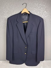 Brooks Brothers Blazer 42L Mens Navy Blue Gold Buttons