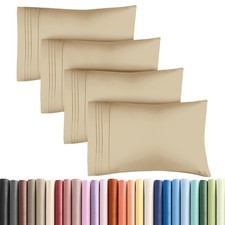 Queen Pillow Cases Set of 4 - Ultra Soft Hotel Quality Pillowcase Covers - Co...