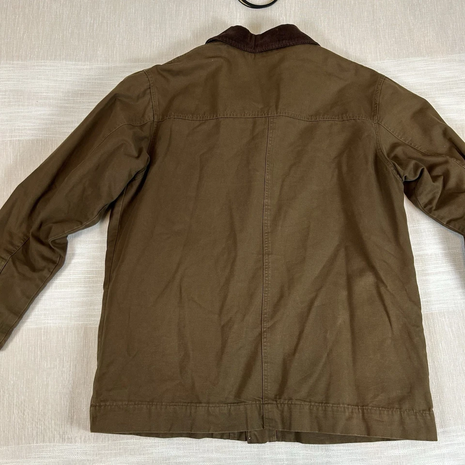Abrigo Cabela's Marrón Lona Tareas de Granero Para Hombre Talla Grande Alto Cuello Pana L Foto 4 de 4