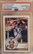 Jim Palmer PSA Autographed Authentic Card