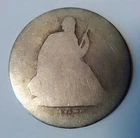 1875-S Seated Liberty Half Dollar - Clear Mint Mark.