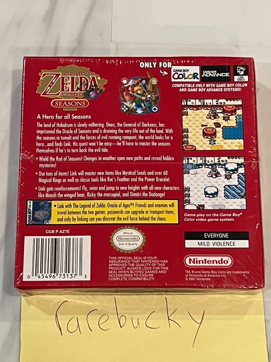 Legend of Zelda: Oracle of Seasons (Game Boy Color) NEW Legend of Zelda: Oracle of Seasons (Game Boy Color) NEW