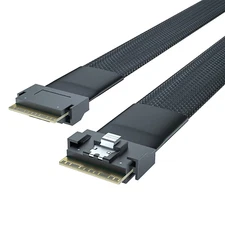 10GTEK SlimSAS SFF-8654 to SFF-8654 24Gbps 0.75m Cable SAS 4.0 8i Internal 100Ω