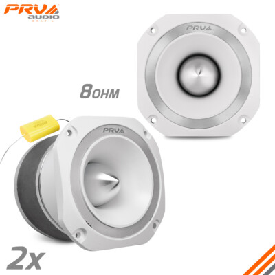 2x PRV TW700Ti WHITE Bullet 4'' Pro Audio Super Tweeters 8 Ohm Titanium 480 Watts
