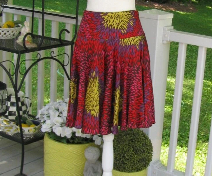 Trina Turk Los Ángeles Lujo Estilo Casual Trabajo Boda Fiesta Falda Seda 2 h Foto 2 de 4