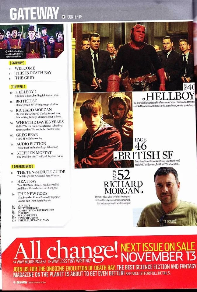 DEATHRAY #15 - 2008 UK magazine - Greg Bear interview, Doctor Who - Image 2 of 4