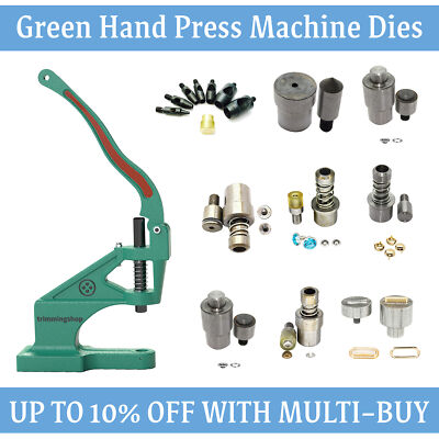 Universal Grün Handpresse Maschine Matrizen zur Befestigung von Druckknöpfen Ösen Nieten