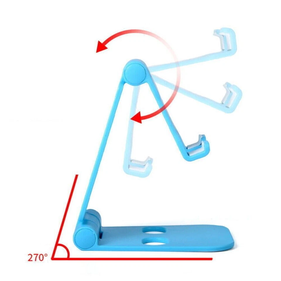 Universal Adjustable Mobile Phone Holder Stand Desk Foldable Portable - Image 3 of 4