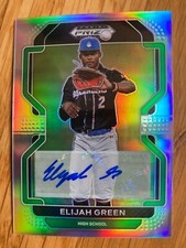 2022 Prizm Draft Picks Baseball Base Auto Silver #PDP5 Elijah Green