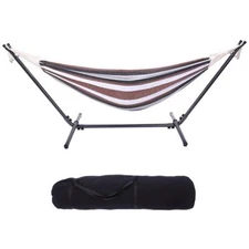 Steel Heavy Duty Hammock Stand Only with Carrying Case Portable Outdoor Camping