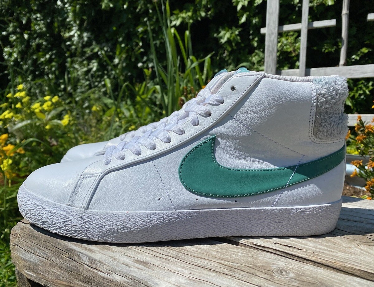 Size 10.5 Nike SB Zoom Blazer Mid White Bicoastal Green Gum Size 10.5 Nike SB Zoom Blazer Mid White Bicoastal Green Gum