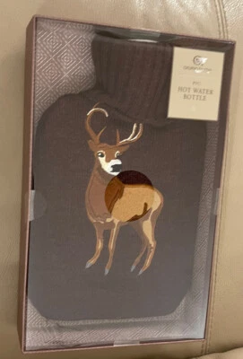 Aroma Home Knitted Stag 2L Wärmflasche Geschenkset