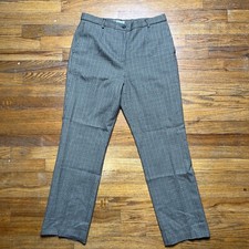 Pendleton Womens Pants Trousers Vintage Sz 10 Pure Virgin Wool Plaid Green Brown