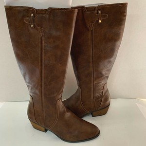 Dr. Scholl's Womens Brilliance Wide-Calf Riding Tall Boots 8.5 M Whiskey Brown | eBay