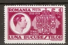 ROMANIA 1938 Mi 552* mh