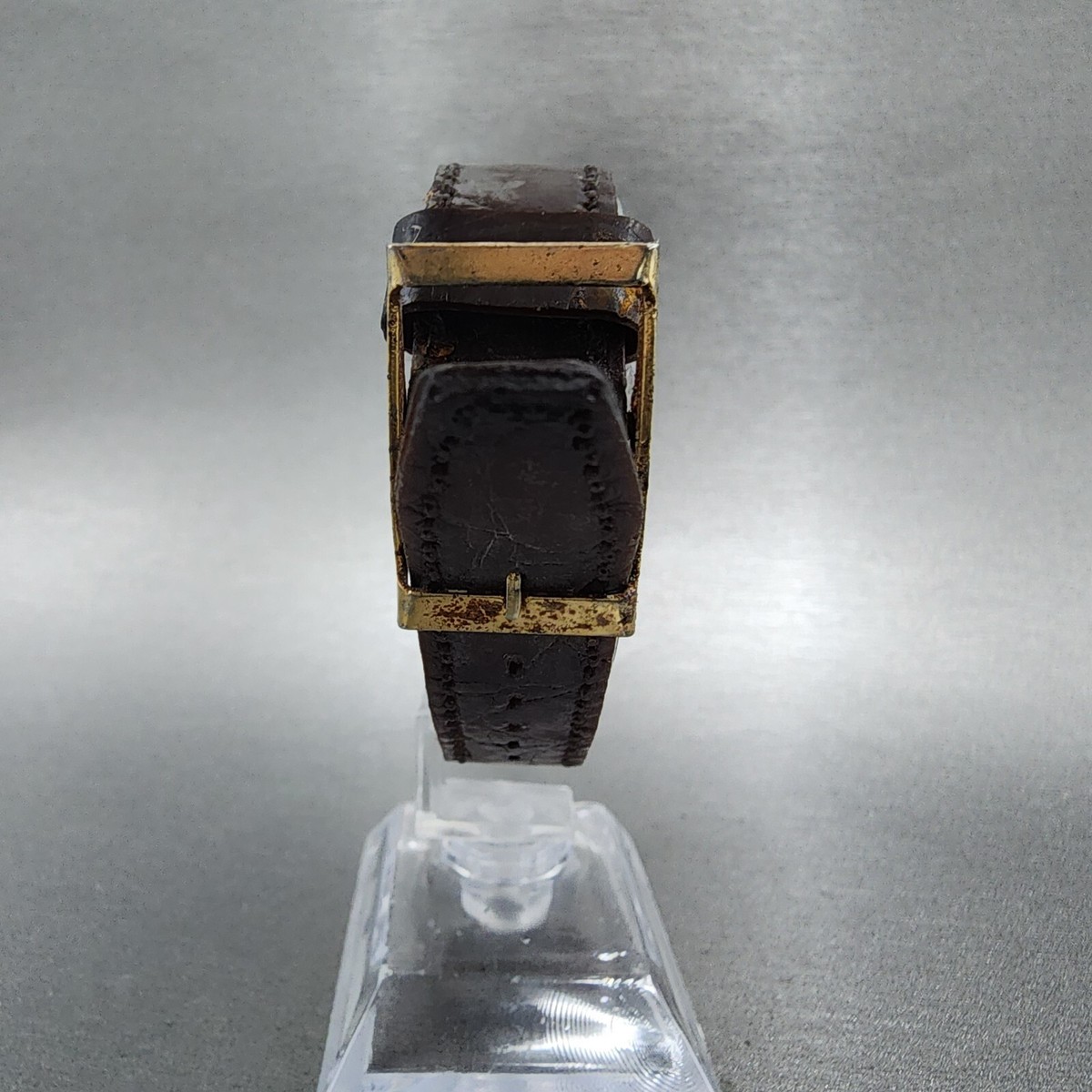 Seiko Tank Watch Men 25mm Champagne Dial Gold Tone Rectangle