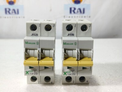 MOELLER XPOLE PLSM-C13/2-MW 13AMP TYPE C DOUBLE POLE MCB PLSMC132MW LOT OF 2 PCS