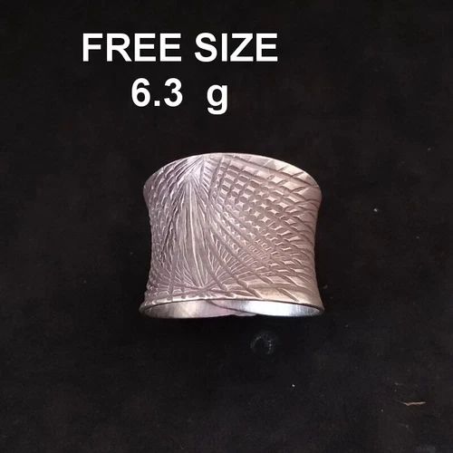 Fine Silver Rings Sterling 925 Vintage Craft Jewelry Karen Adjustable Size R421