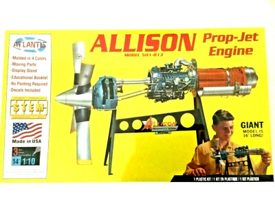 Atlantis Models 1/10 Allison Prop Jet Engine Model Kit #1551