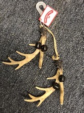 5 In. Christmas Tree Holiday Hanging Ornament Deer Antler Lodge Theme