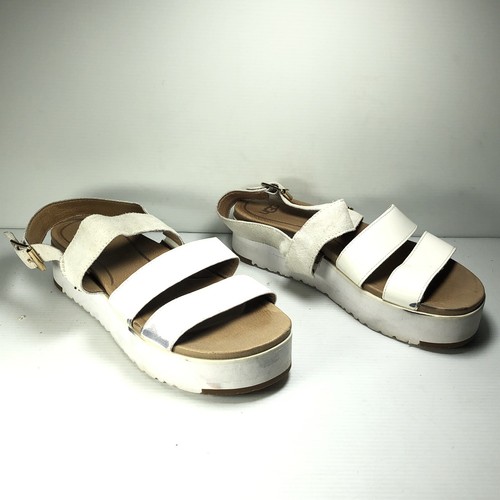 UGG Braelynn White Patent Leather Suede 
