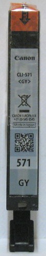 Canon CLI-571GY Genuine Gray Cartridge. New & Sealed. - 第 1/2 張圖片