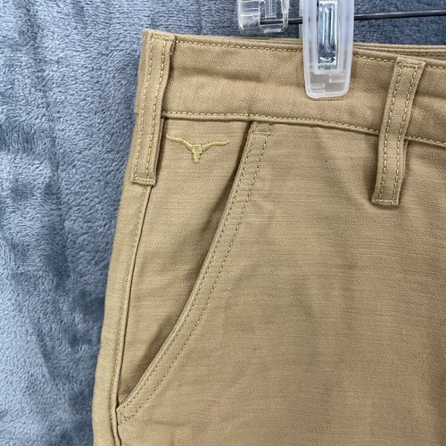 Chino recto Benzak Denim para hombre BC-03 marrón dorado sarga militar 28x30 Japón - Imagen 2 de 19