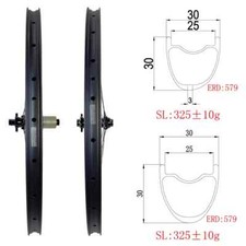 Juego de ruedas 29er 30*30 mm MTB XC bicicleta carbono sin gancho 6 pernos 12x142 mm buje HG XD