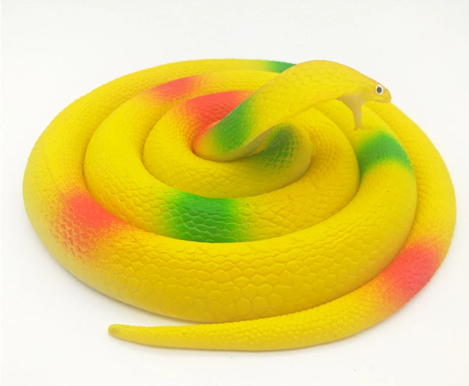 Nuevo 140 cm Grande Realista Goma Serpientes Truco Juguete Simulación Serpiente Goma Foto 4 de 4