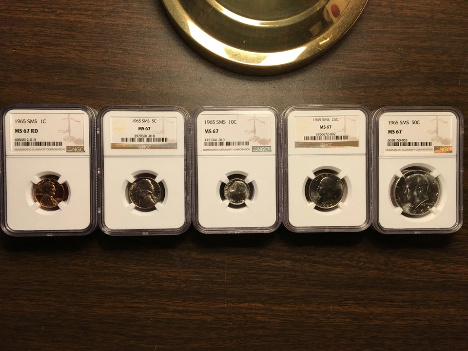 SMS, Special Mint Set 1965, 1966 & 1967, all 15 coins NGC MS67 No problems - Image 3 of 4