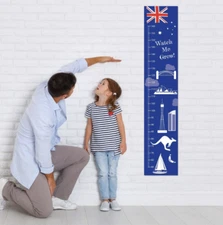 Personalised True Blue Aussie Measuring Height Growth Sticker Chart Pack  