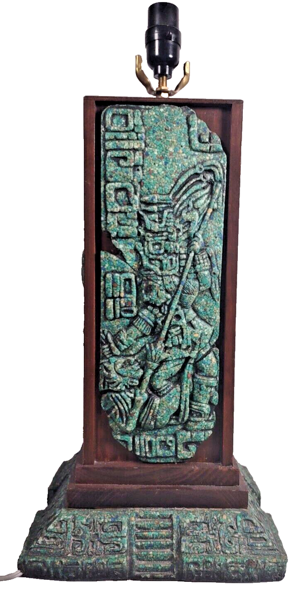 Zabreski, Aztec Mayan Style Table Lamp, Mexico, El Arte Azteca | eBay