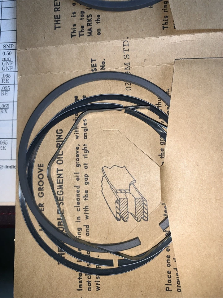 Anillos de pistón TRW Moly T0279 4cyl Volkswagen 1954-65 1,2 l 77 mm 1192 cc Foto 4 de 4